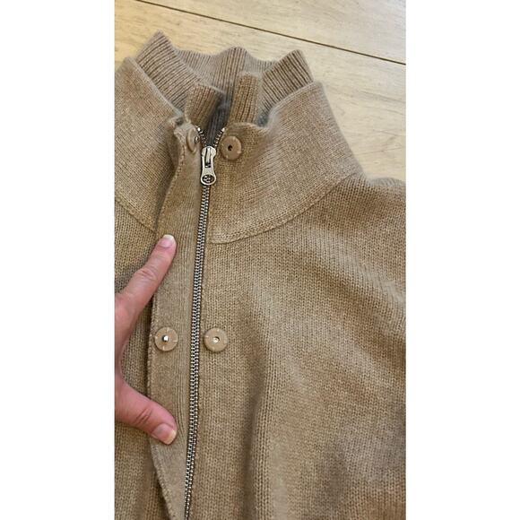 VTG 100% Cashmere Sweater XS Zip Up Jacket Military Saks Fifth Avenue 80s/90s - Picture 10 of 16